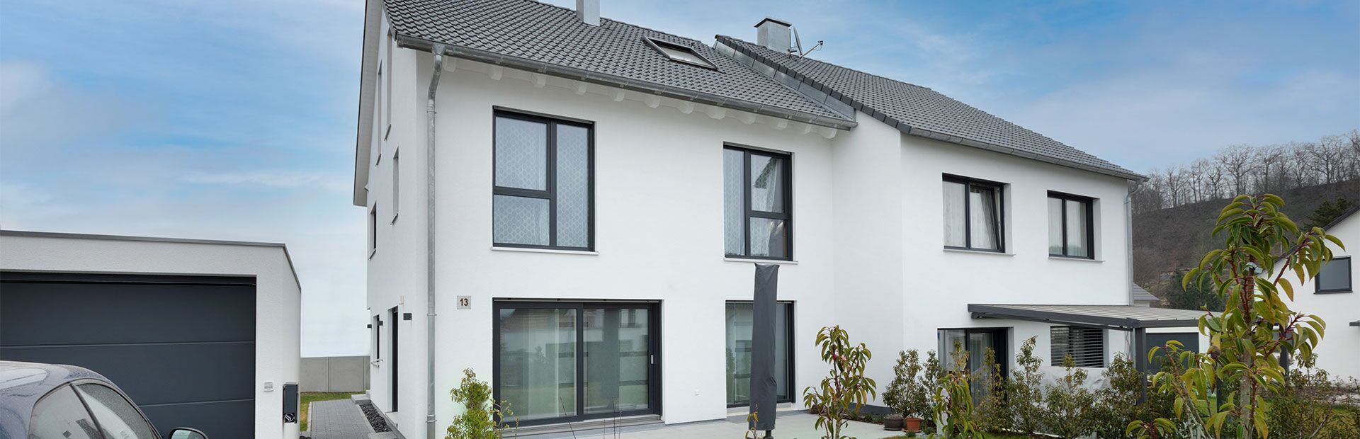 U340-Doppelhaus mit Satteldach-fertighaus-bauen