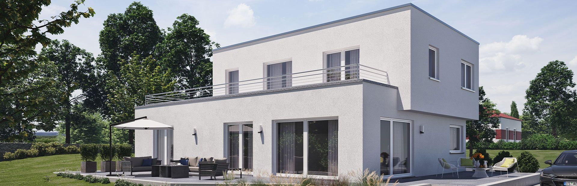 e.164_Bauhaus mit großzügiger Galerie-hausfinder-talbau-haus